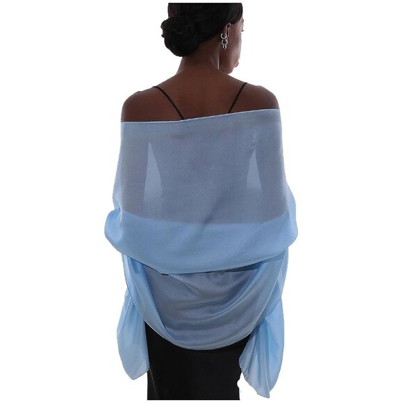 Accessories - Womens Scarf Pashmina Shawls and Wraps for Evening Blue